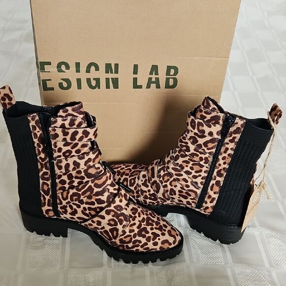 Design Lab Lord & Taylor Brown Combat Boots - Picture 4 of 16